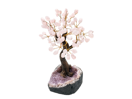 ÁRBOL BONSÁI DE CUARZO ROSA