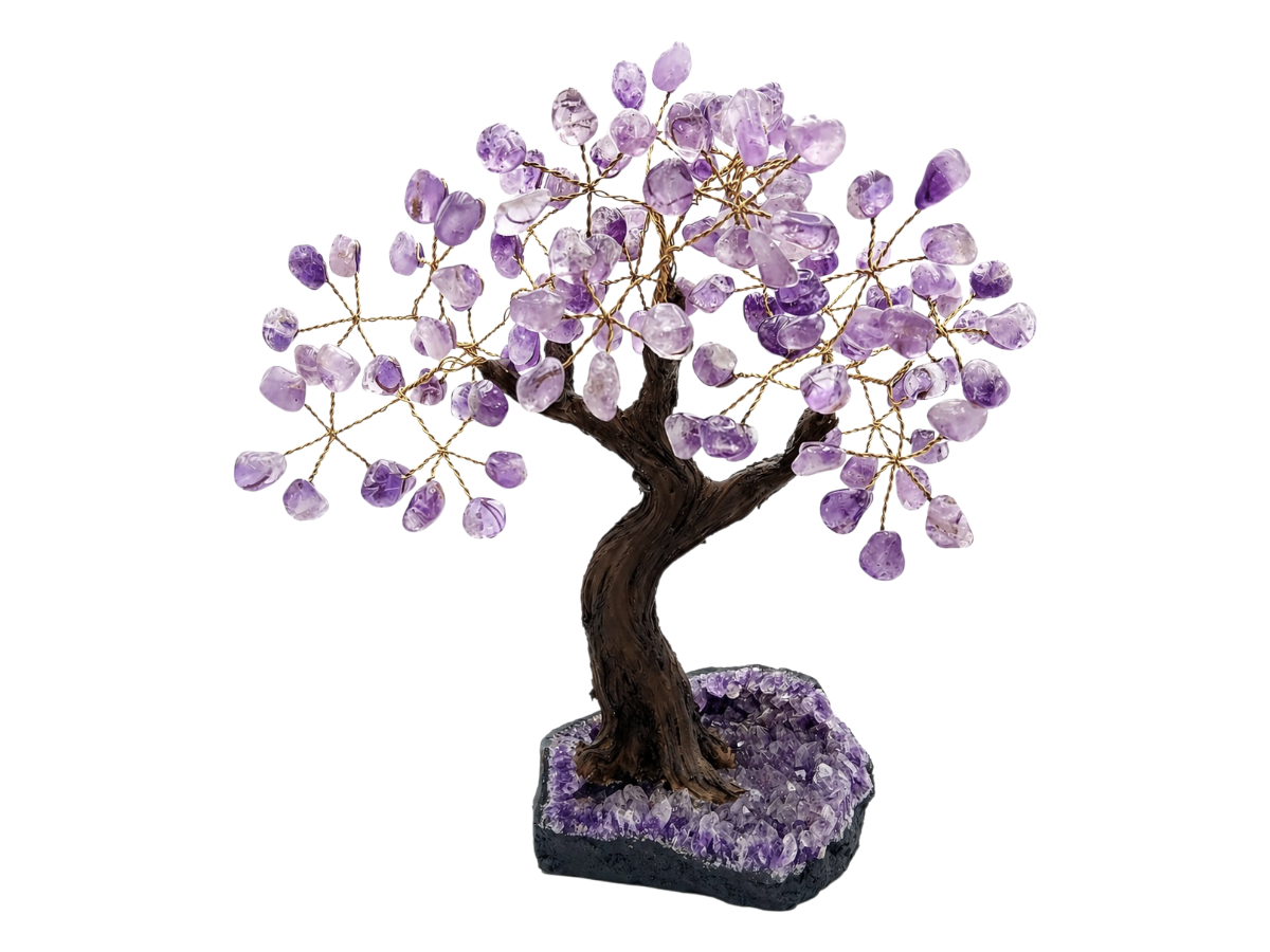 Árbol Bonsái de Cuarzo Amatista de - bonsái decorativo