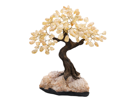 ÁRBOL BONSÁI DE CUARZO CITRINO DE 40 CM