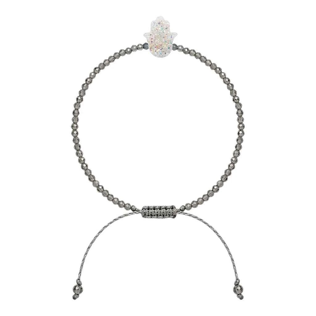 PULSERA LABRADORITA CENTRO MANO DE FATIMA