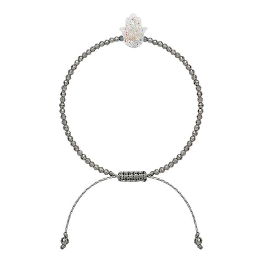 PULSERA LABRADORITA CENTRO MANO DE FATIMA