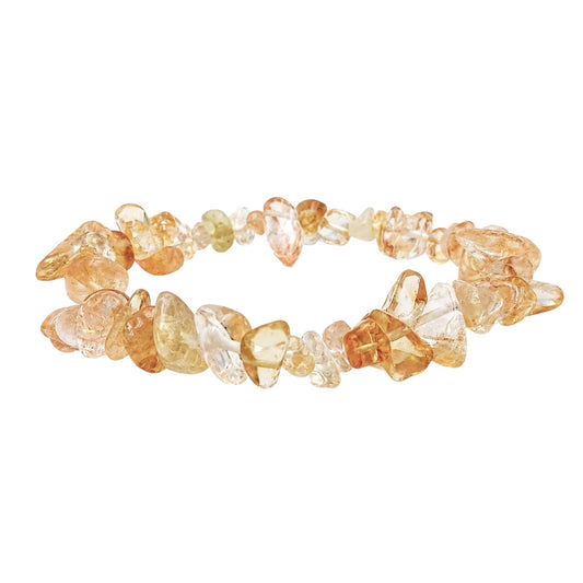 PULSERA CHIPS DE CITRINO HILO ELÁSTICO