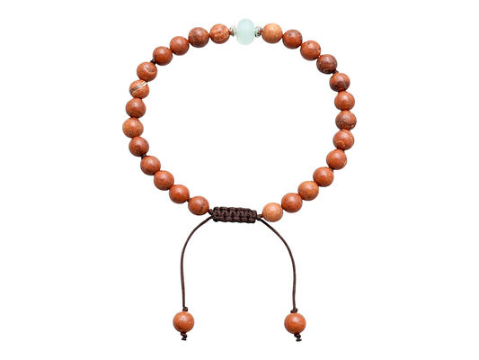 PULSERA CABALLERO JASPE ROJO