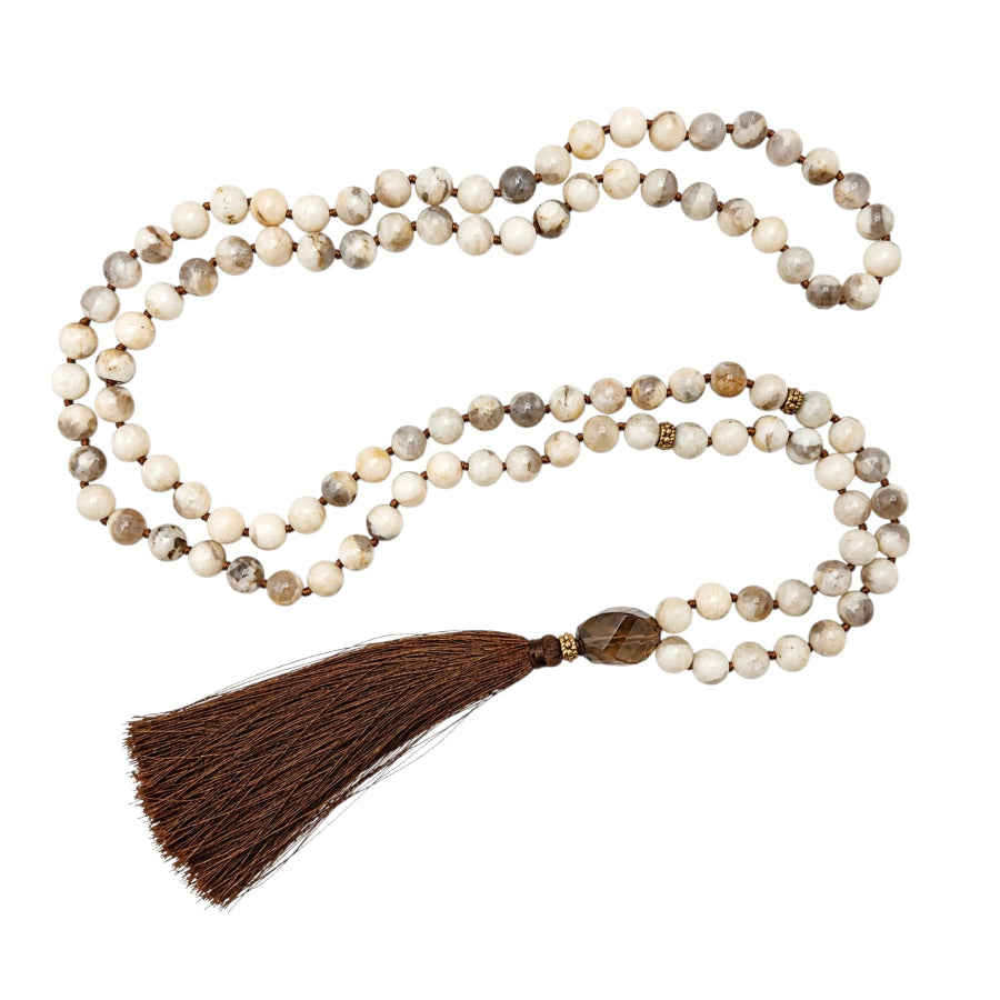 JAPA MALA: COLLAR DE JASPE MIXTO