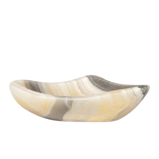 MINI BOWL BOTANERO DE ARAGONITA CEBRA FORMA LIBRE PULIDO