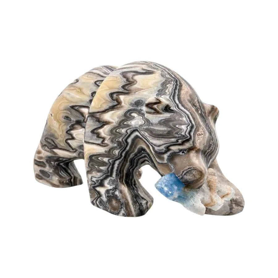 FIGURA OSO GRIZZLY ONIX CEBRA CON PEZ
