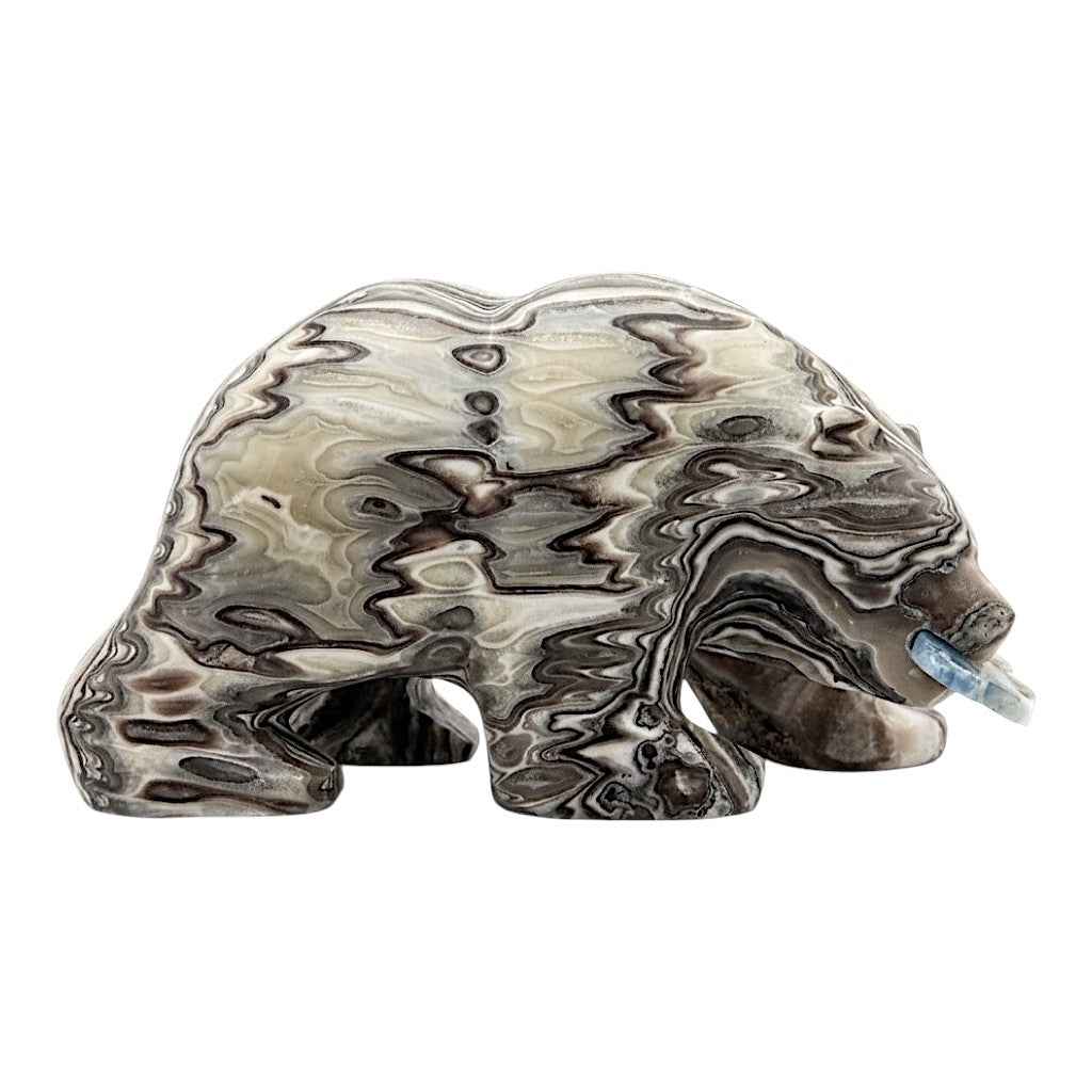 FIGURA OSO GRIZZLY ONIX CEBRA CON PEZ