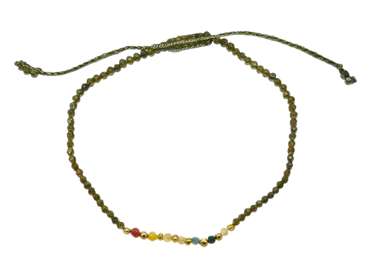 PULSERA CHAKRAS DE OBSIDIANA