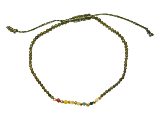 PULSERA CHAKRAS DE OBSIDIANA