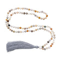JAPA MALA: COLLAR DE  ÁGATA MIXTO