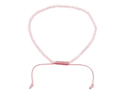 PULSERA ESFERAS DE CUARZO ROSA