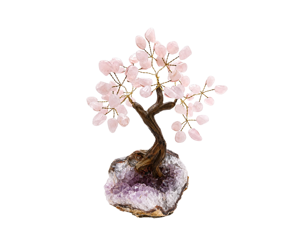 Árbol Bonsái de Cuarzo Rosa de - bonsái decorativo