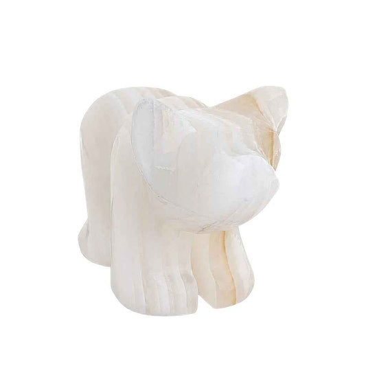 FIGURA OSO GRIZZLY DE ONIX BLANCO