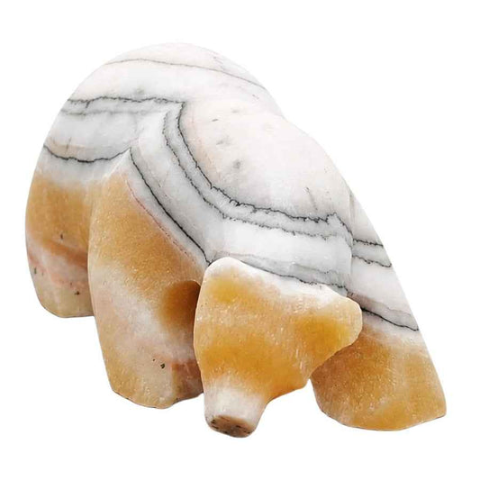 FIGURA OSO POLAR CALCITA CEBRA