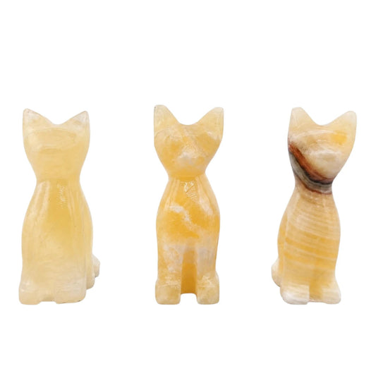 FIGURA GATO DE ÓNIX MIEL CHICO