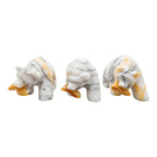 Figura Oso Grizzly con Pez de Calcita Cebra - vista lateral