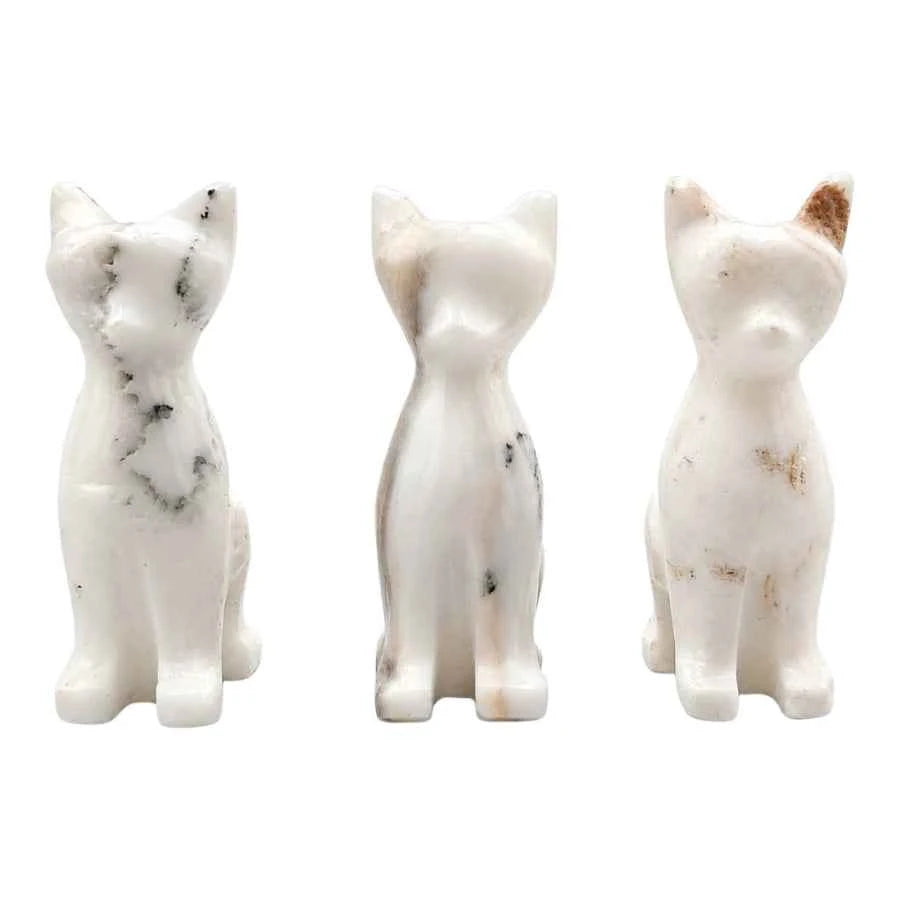 FIGURA GATO DE CALCITA CEBRA CHICO