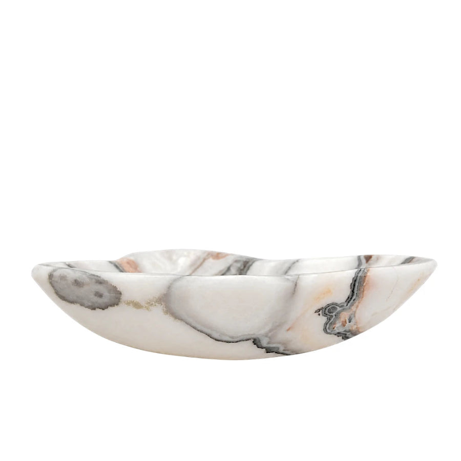 Bowl Botanero de Calcita Cebra Forma Libre Mate - pieza natural | Mineralia