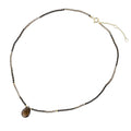 COLLAR GOTA CUARZO AHUMADO