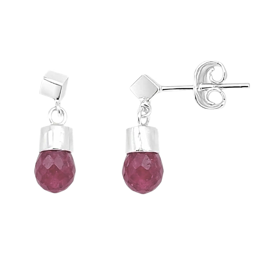 ARETE PAR PLATA .925 ZAFIRO