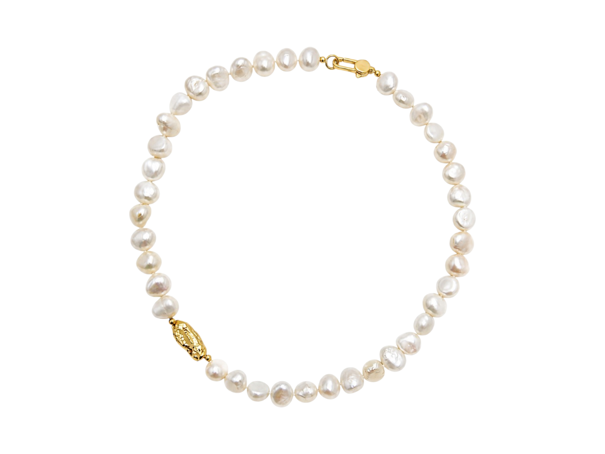 COLLAR PERLA BLANCA BARRIL