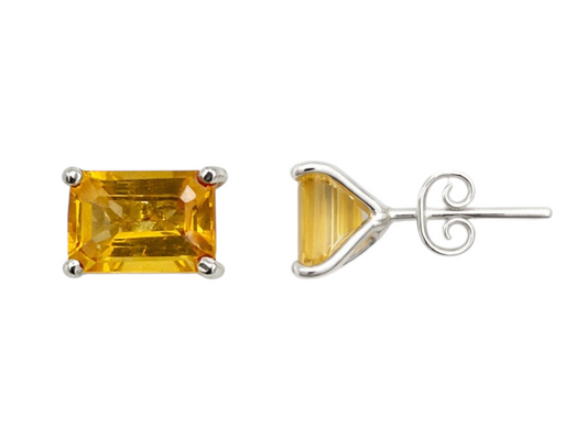 ARETE PAR PLATA.925 CITRINO