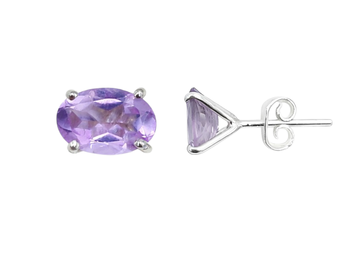 ARETE PAR PLATA.925 AMATISTA
