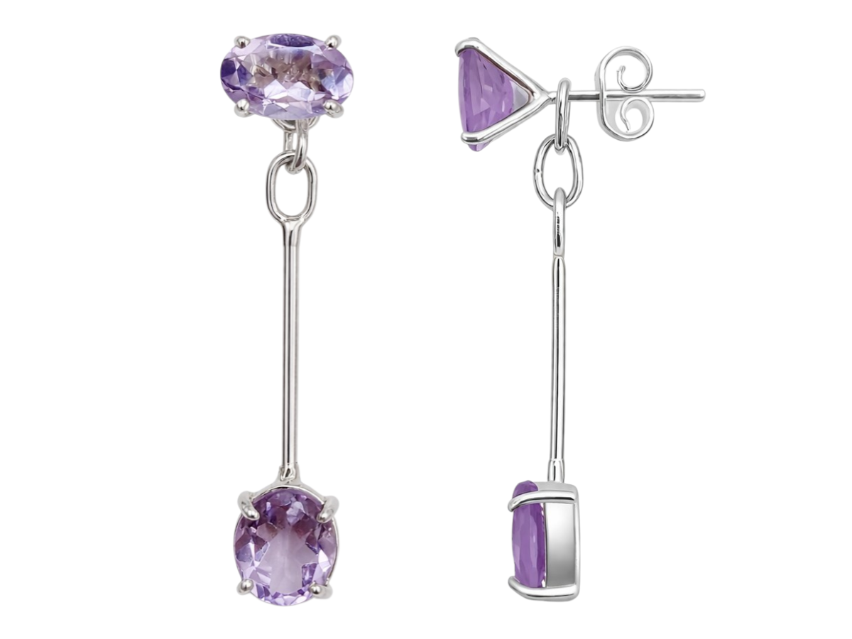 ARETE PAR PLATA.925 AMATISTA