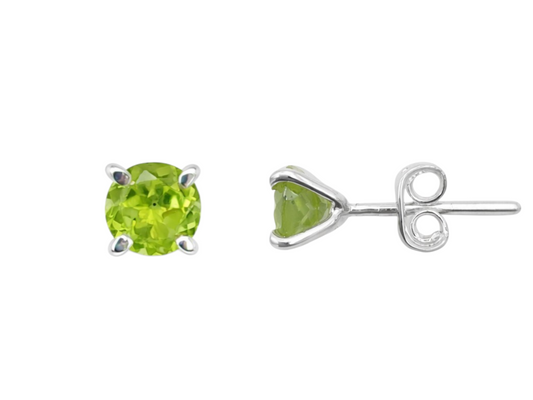 ARETE PAR PLATA.925 PERIDOTO
