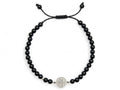Pulsera Esferas de Obsidiana Negra - en forma de esfera