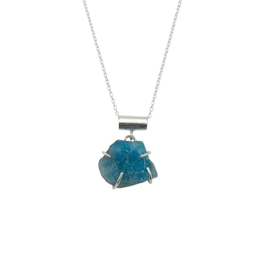 COLLAR PLATA .925 CENTRO APATITO