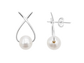 ARETE PAR PERLA BLANCA