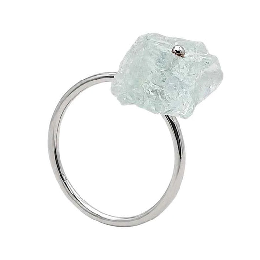 ANILLO DE PLATA .925 CENTRO AGUAMARINA