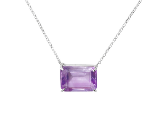 COLLAR PLATA .925 CENTRO AMATISTA