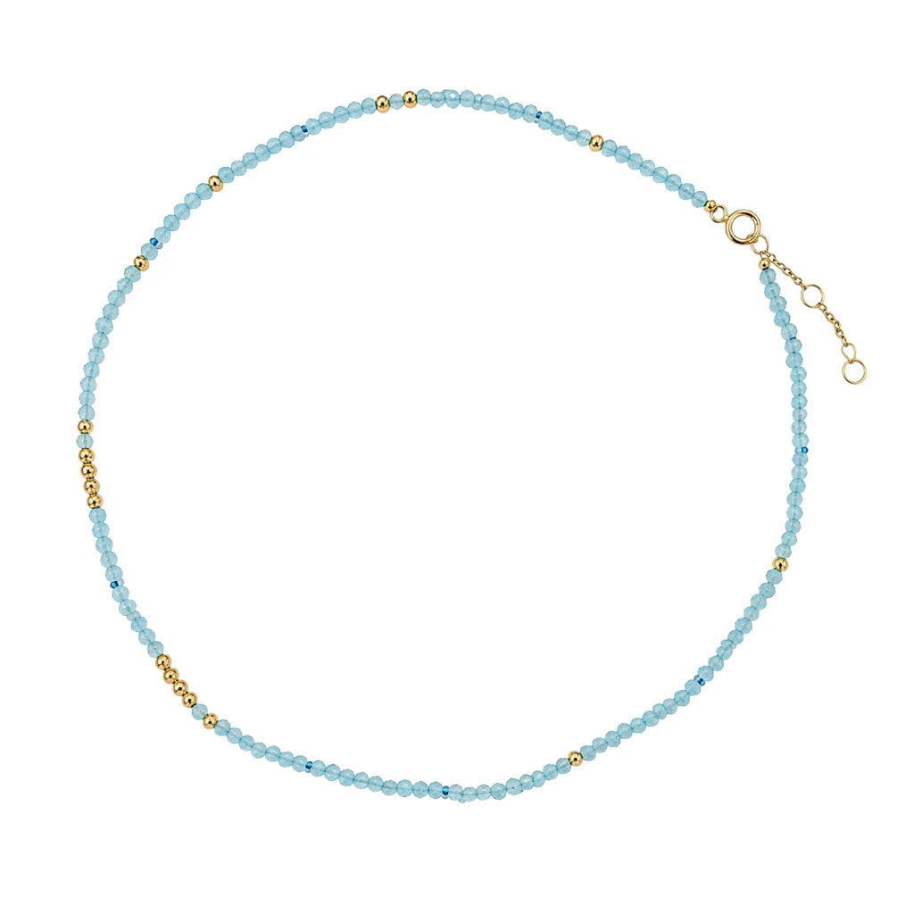 COLLAR AMAZONITA FACETADO