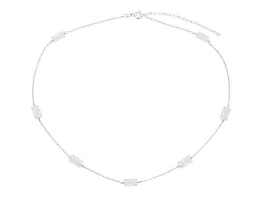 COLLAR CORTO CON PIEDRA LUNA