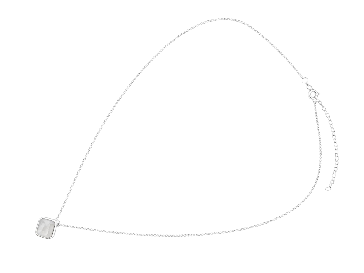 COLLAR DE PLATA.925 CENTRO PIEDRA LUNA