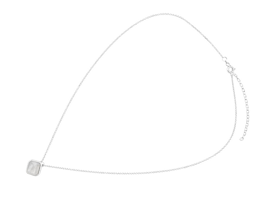 COLLAR DE PLATA.925 CENTRO PIEDRA LUNA
