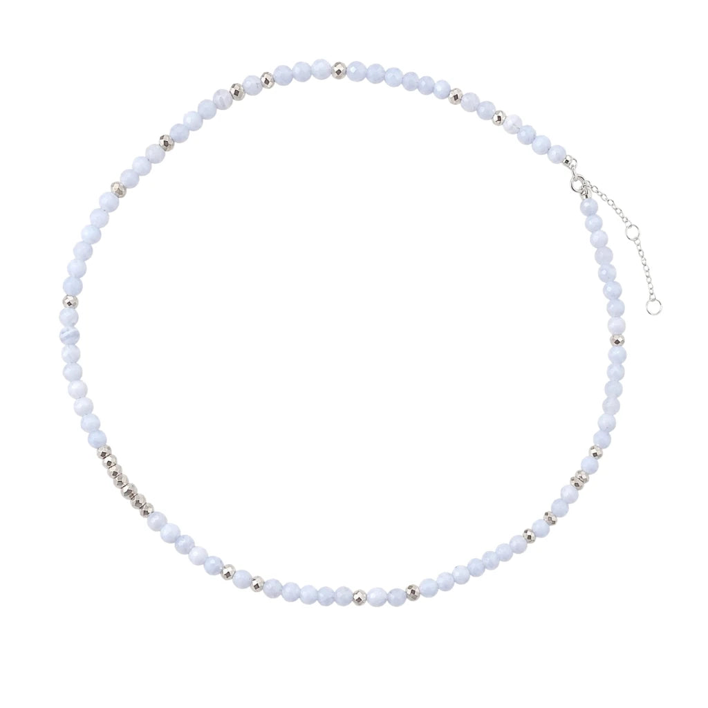 COLLAR CORTO DE ÁGATA BLUE LACE