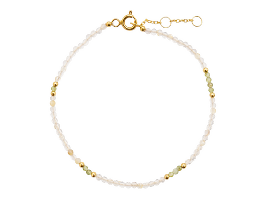 PULSERA CUARZO RUTILADO-PERIDOTO