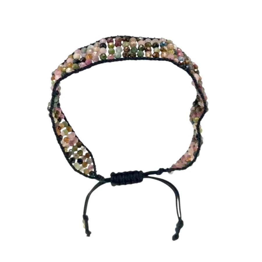 PULSERA TEJIDA DE TURMALINA SANDIA