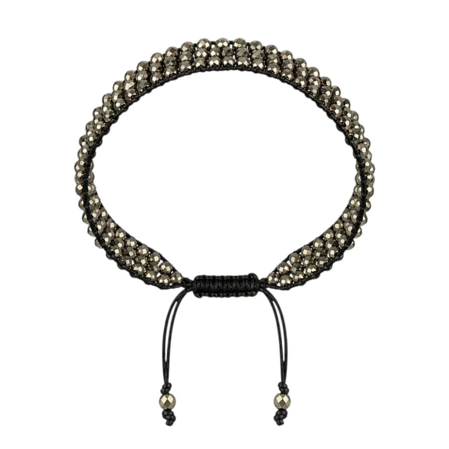 PULSERA TEJIDA DE PIRITA