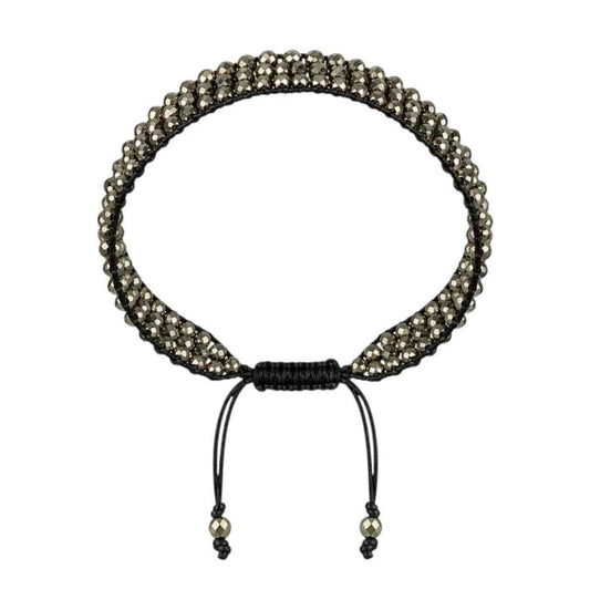 PULSERA TEJIDA DE PIRITA