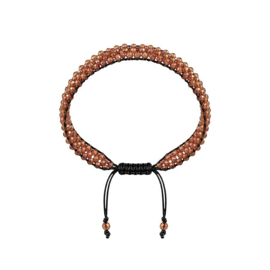 PULSERA TEJIDA DE  HESSONITA