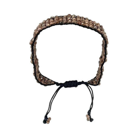 PULSERA TEJIDA DE RODONITA