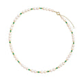 COLLAR DE PERLAS Y ÓNIX VERDE CON PIRITA