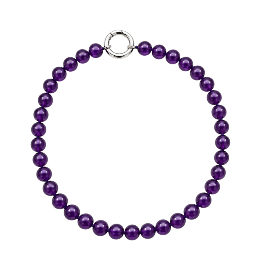 COLLAR CORTO ESFERAS DE AMATISTA