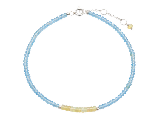 PULSERA DE APATITO CENTRO ÓPALO