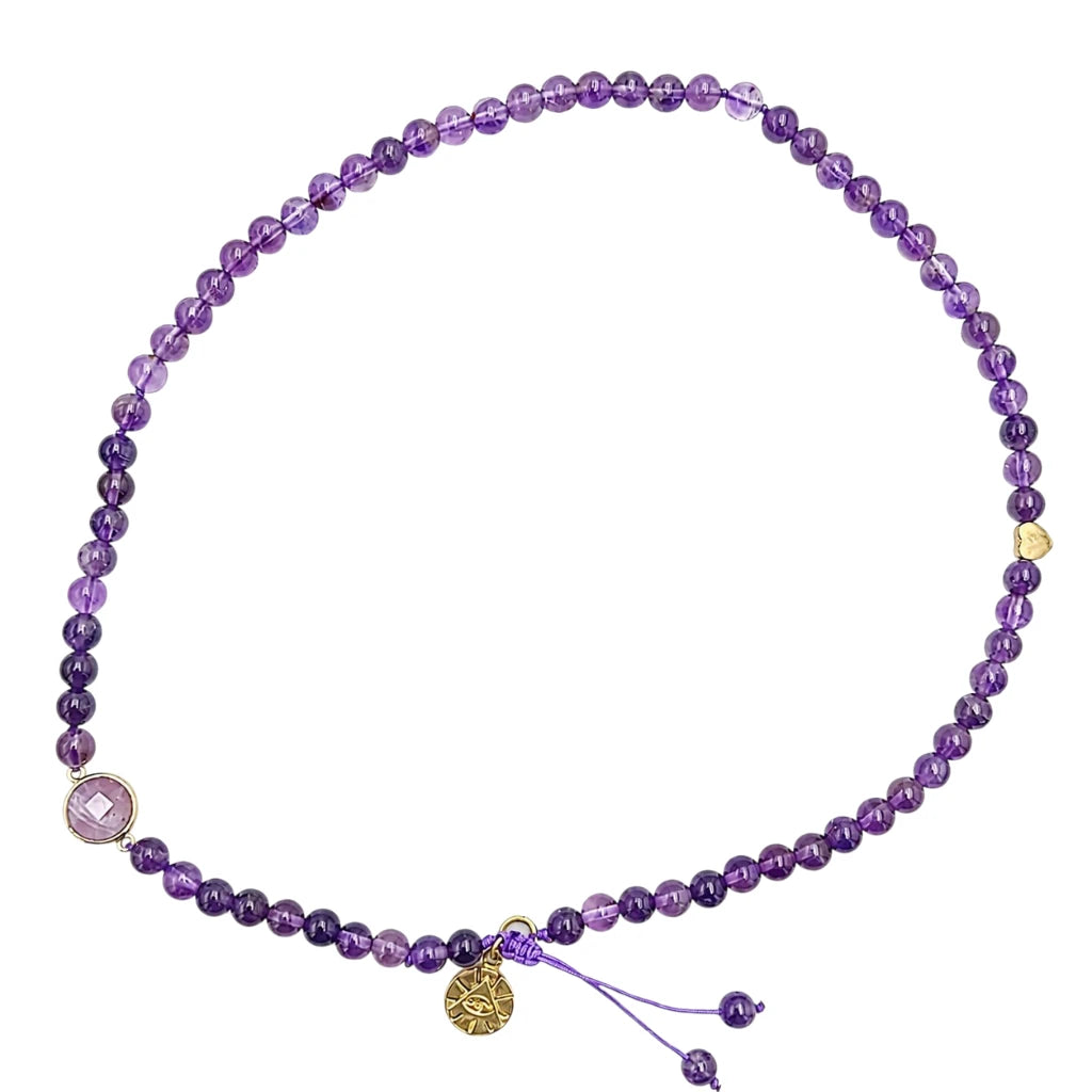 PULSERA TRIPLE DE AMATISTA
