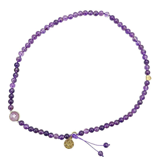 PULSERA TRIPLE DE AMATISTA